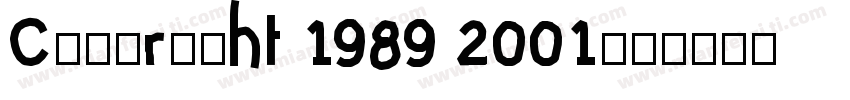 Copyright 1989 2001字体转换